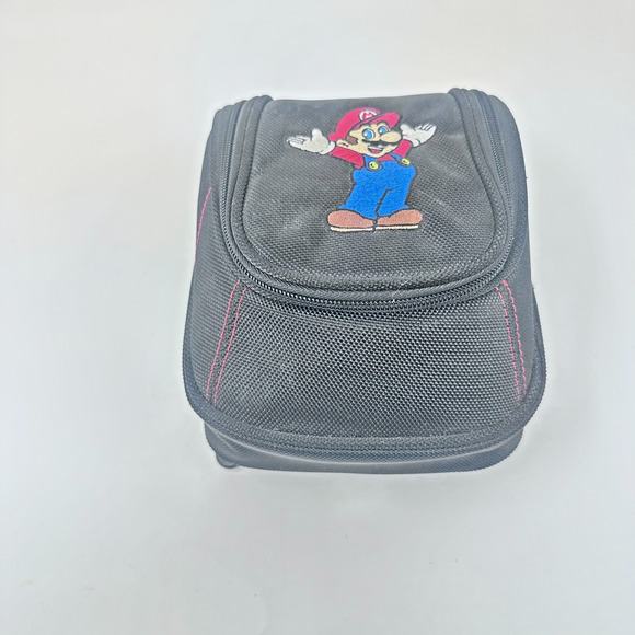 Nintendo 3DS DS Lite Super Mario Bros Mini Backpack Carry Case Black - Picture 2 of 13